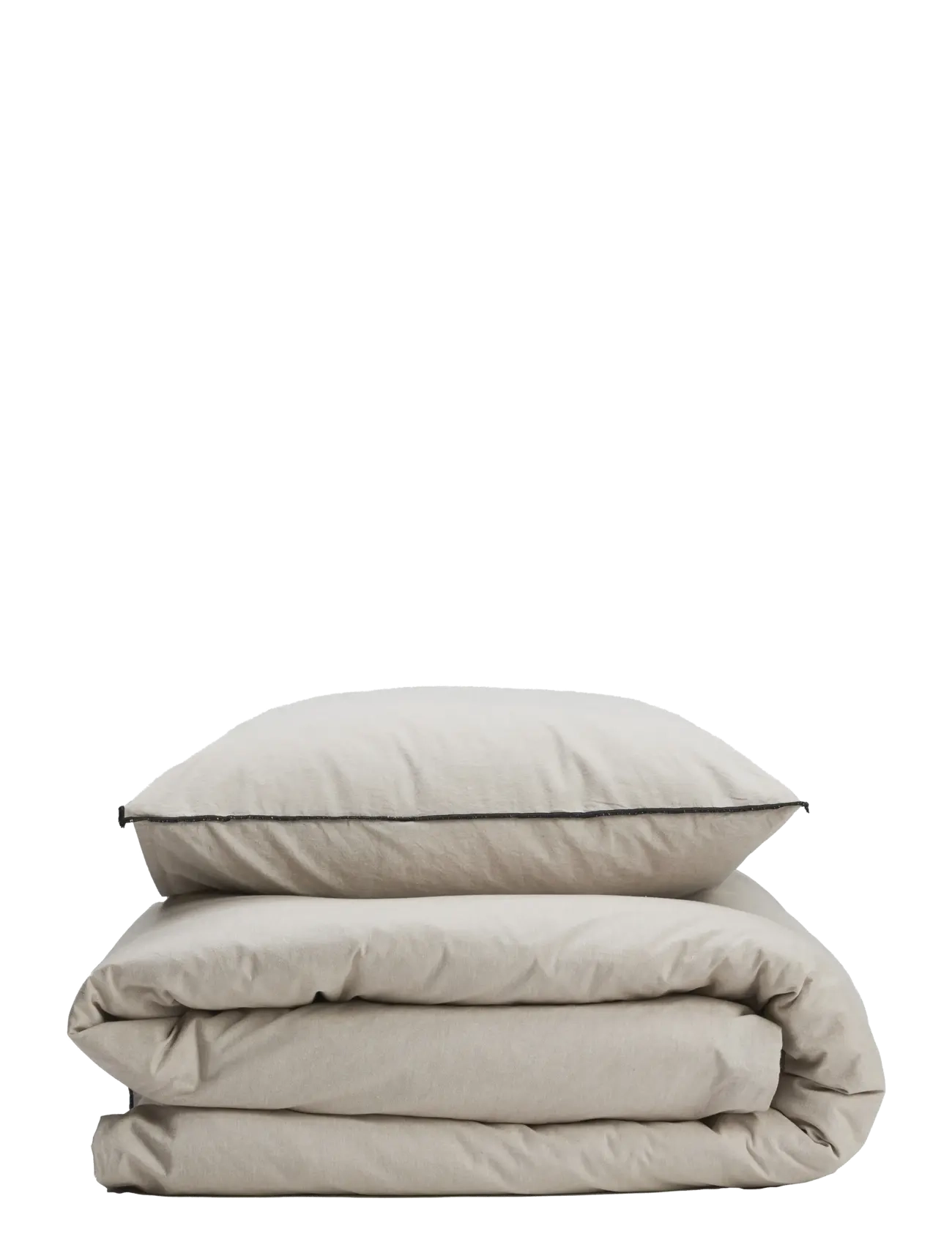 Gripsholm PÅSLAKAN CHAMBREY LINBEIGE 150X210;50X60 - Sovrumstextilier - LINEN BEIGE / beige