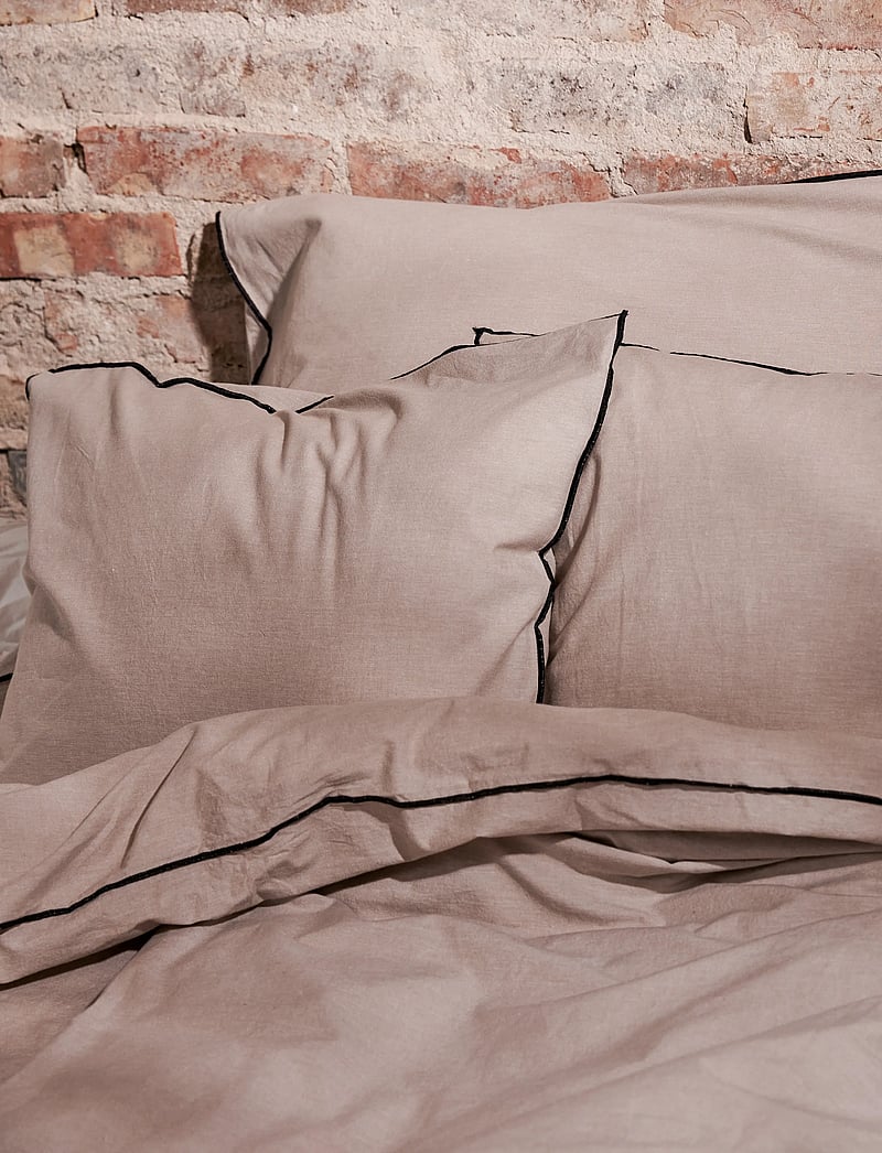 Gripsholm - PÅSLAKAN CHAMBREY LINBEIGE 150X210;50X60 - påslakanset - linen beige - 0