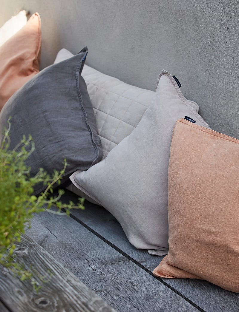Gripsholm - CUSHION COVER WASHED LINEN TOAST 50x50 - shop by price - anthracite - 1