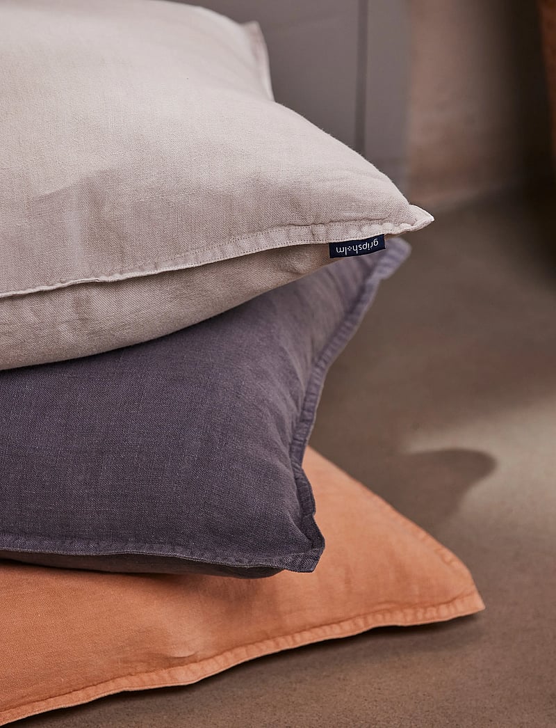Gripsholm - CUSHION COVER WASHED LINEN TOAST 50x50 - shop by price - anthracite - 4