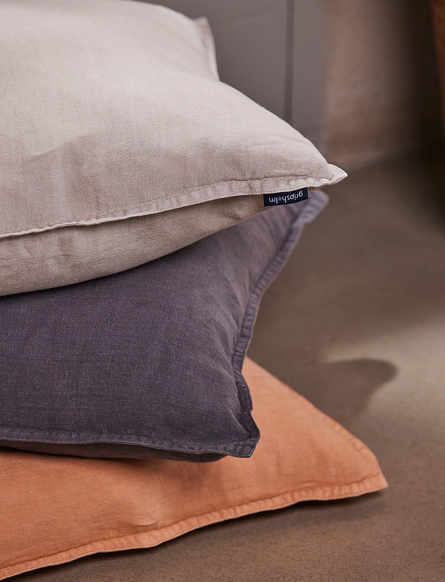 Gripsholm - CUSHION COVER WASHED LINEN TOAST 50x50 - kissenbezüge - anthracite - 4