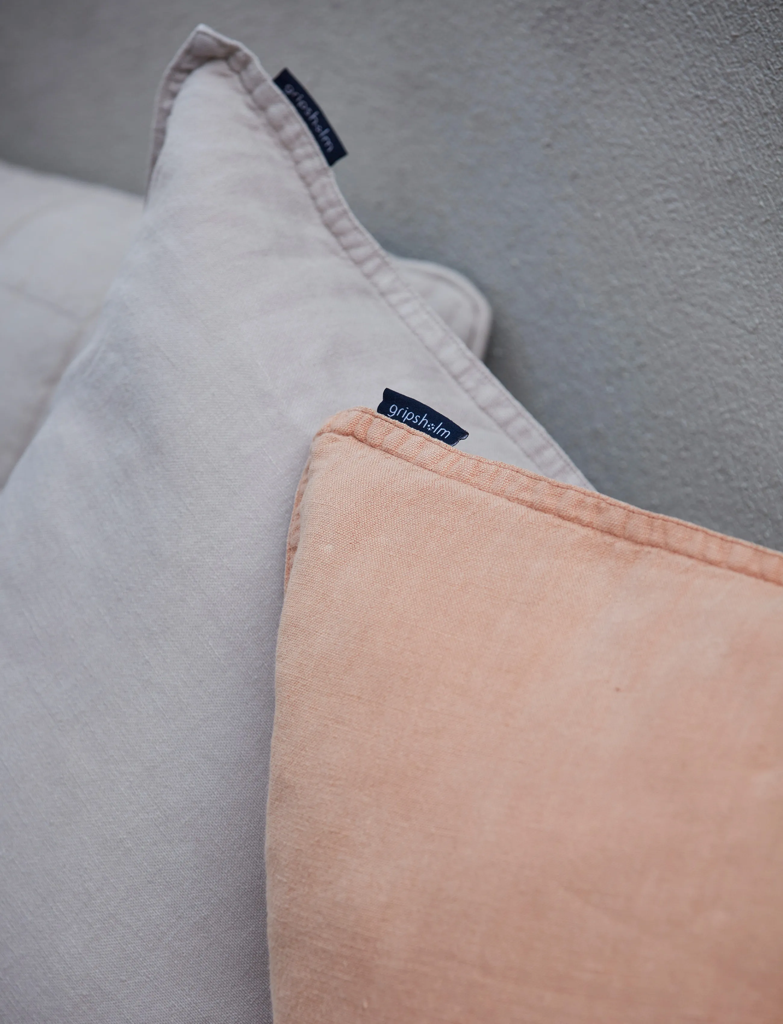 Gripsholm - CUSHION COVER WASHED LINEN TOAST 50x50 - pudebetræk - linen beige - 2