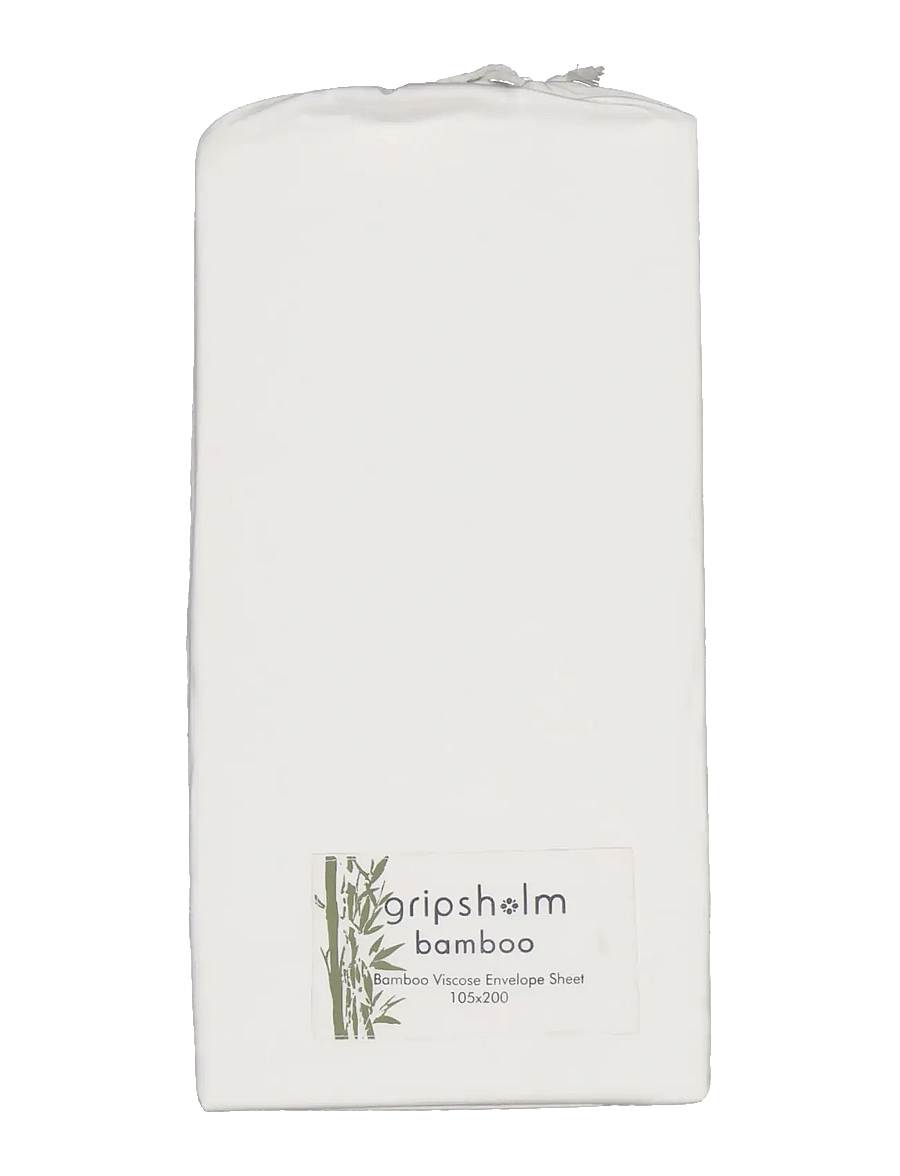Gripsholm - ENVELOPE SHEET BAMBOO 105X200CM, WHITE 105X200 CM - tõmmatavad linad - white - 1