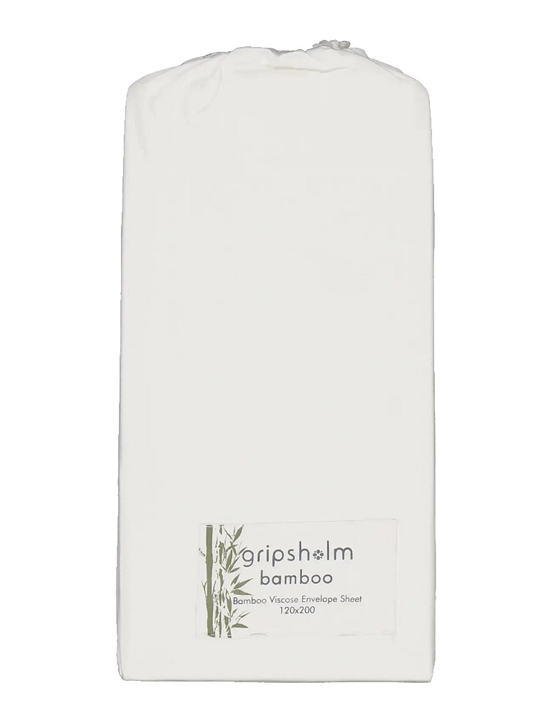 Gripsholm - ENVELOPE SHEET BAMBOO 120X200CM, WHITE 120X200 CM - formsyet lagen - white - 1