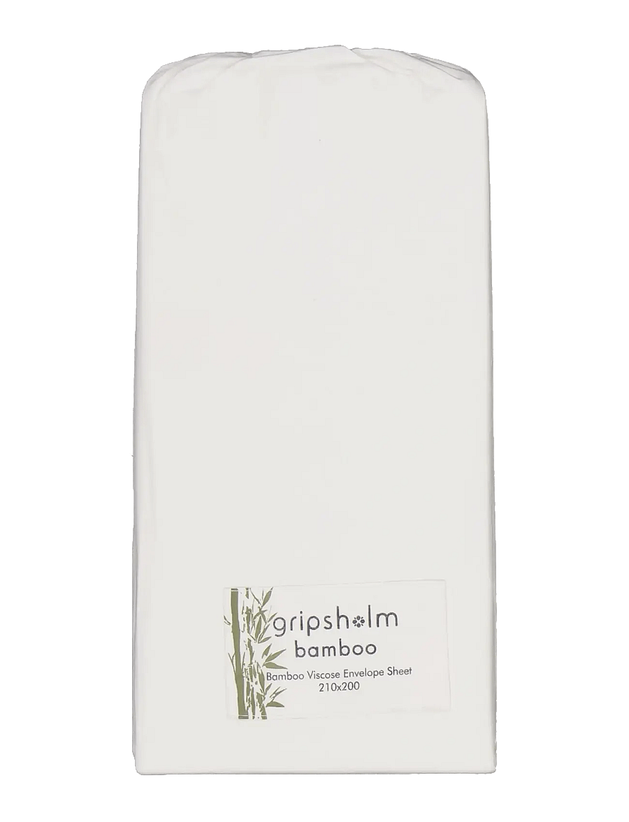 Gripsholm - ENVELOPE SHEET BAMBOO 210X200CM, WHITE 210X200 CM - tõmmatavad linad - white - 1