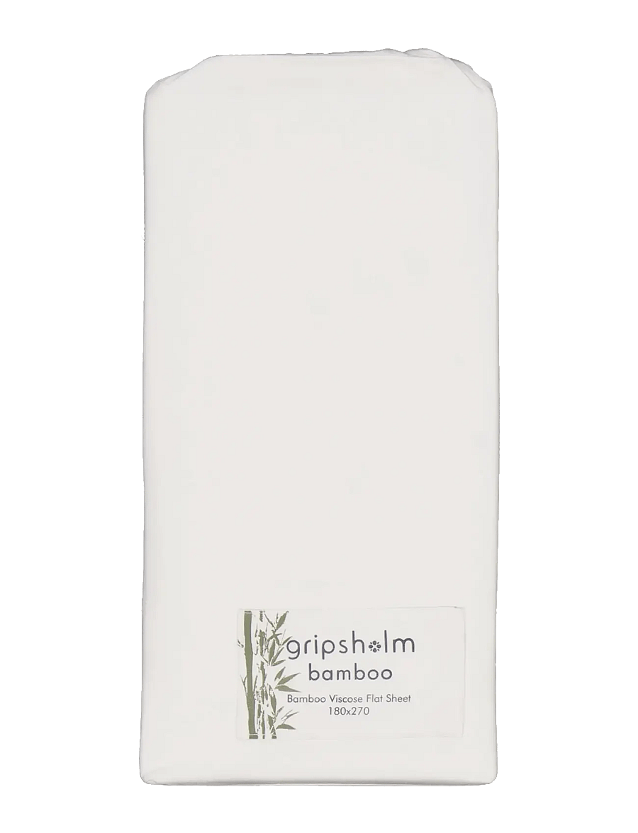 Gripsholm - FLAT SHEET BAMBOO 180X270CM, WHITE 180X270 CM - bettlaken ohne gummizug - white - 1