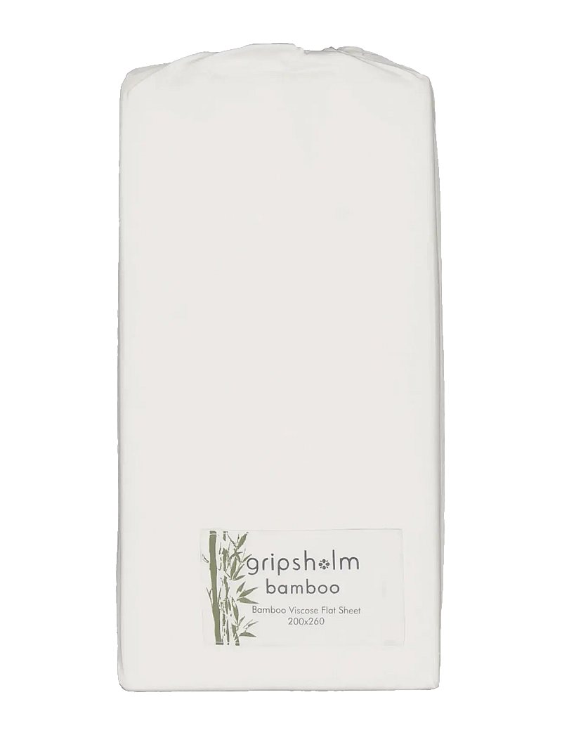 Gripsholm - FLAT SHEET BAMBOO 200X260CM, WHITE 200X260CM - bettlaken ohne gummizug - white - 1