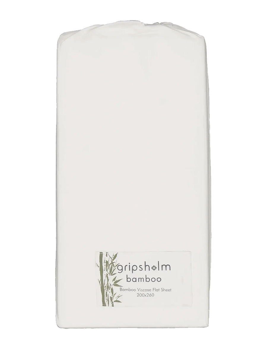 Gripsholm - FLAT SHEET BAMBOO 200X260CM, WHITE 200X260CM - bettlaken ohne gummizug - white - 1