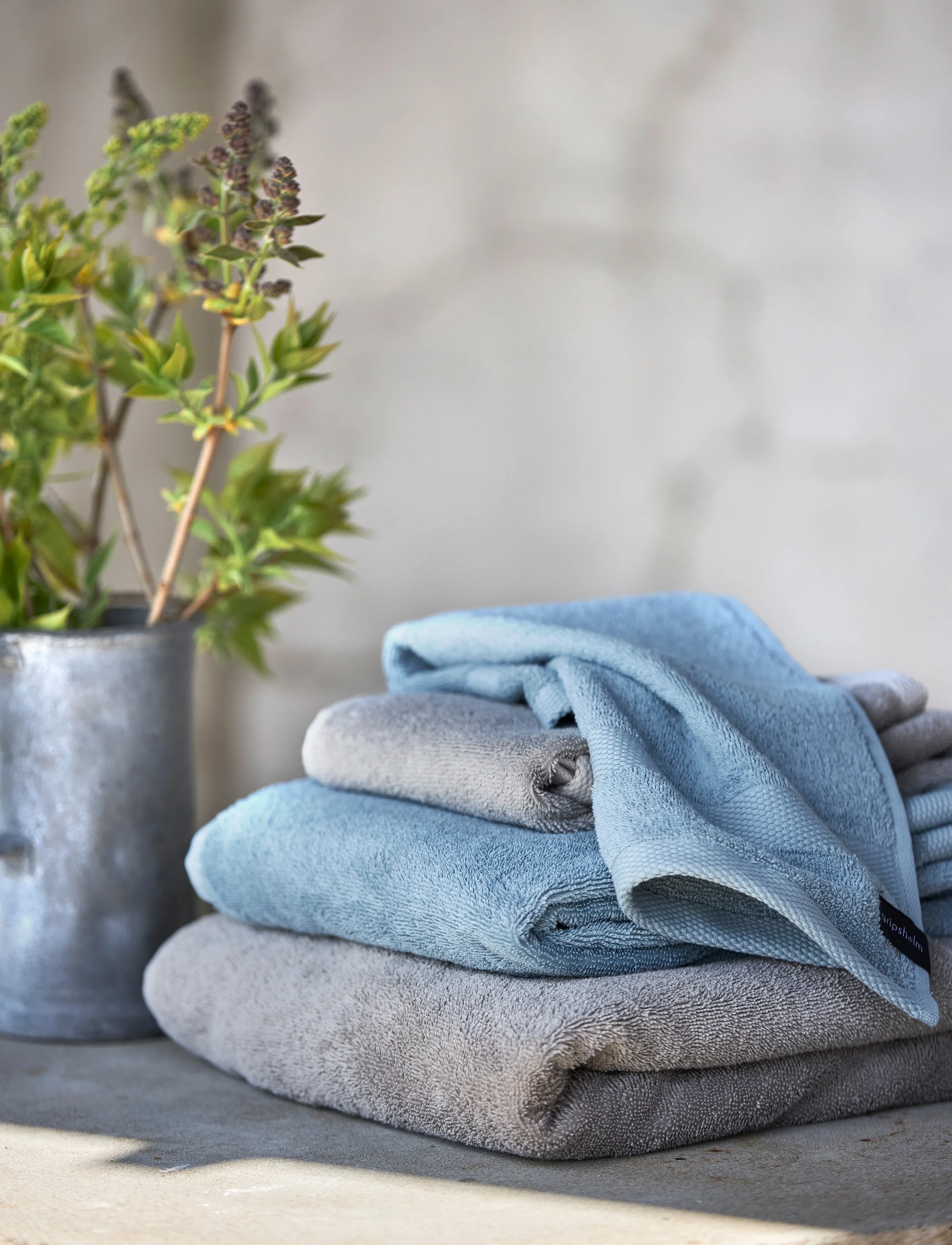 Gripsholm Gæstehåndklæde Grå 30X50, 30X50 cm, Towels & Bath Towels, Grau - Homeware