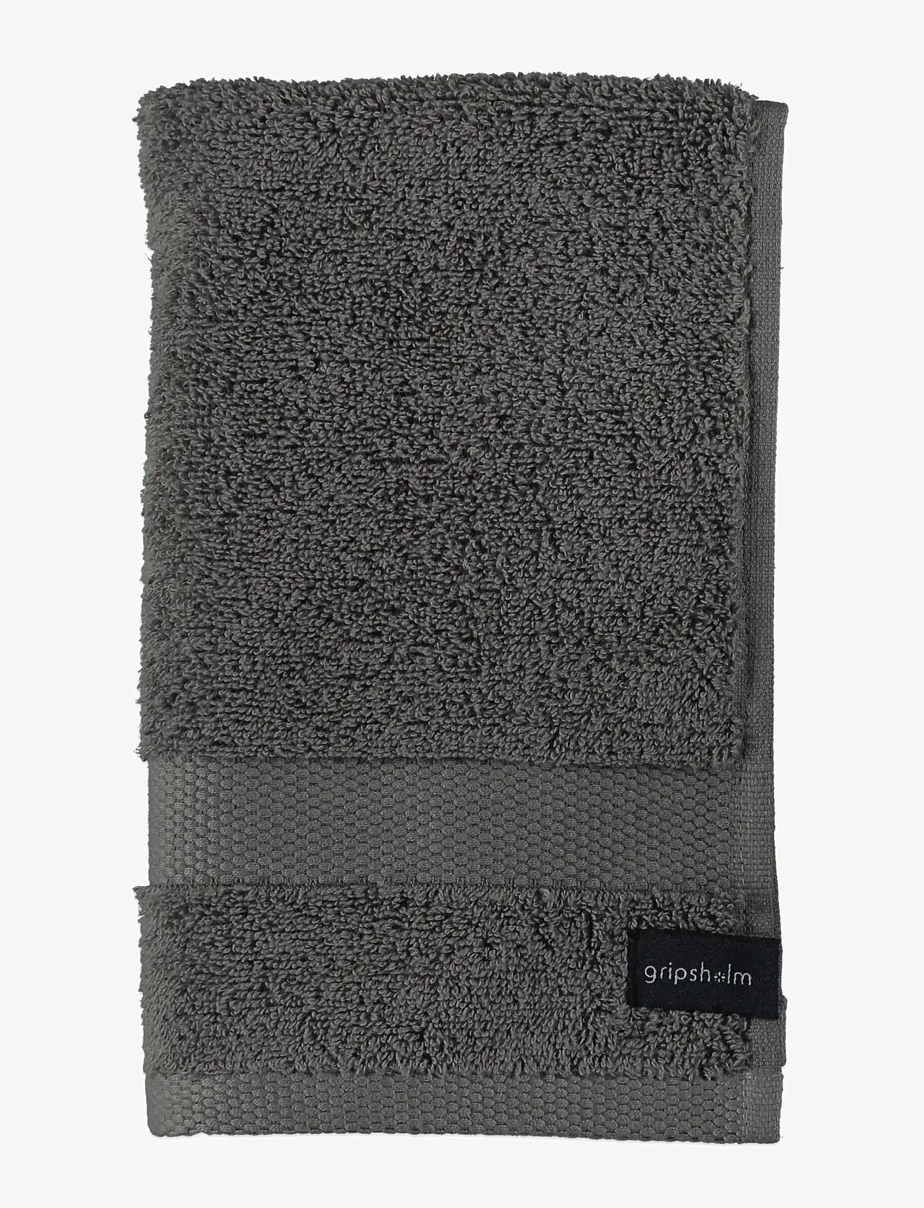 Gripsholm - GUEST TOWEL GRIPSHOLM FLINT GREY 30X50 - guest towels - grey - 0