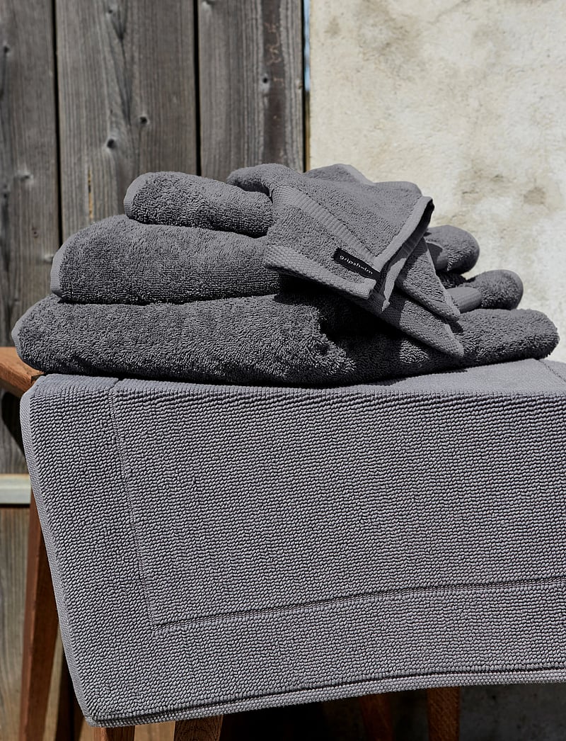Gripsholm - GUEST TOWEL GRIPSHOLM FLINT GREY 30X50 - guest towels - grey - 1