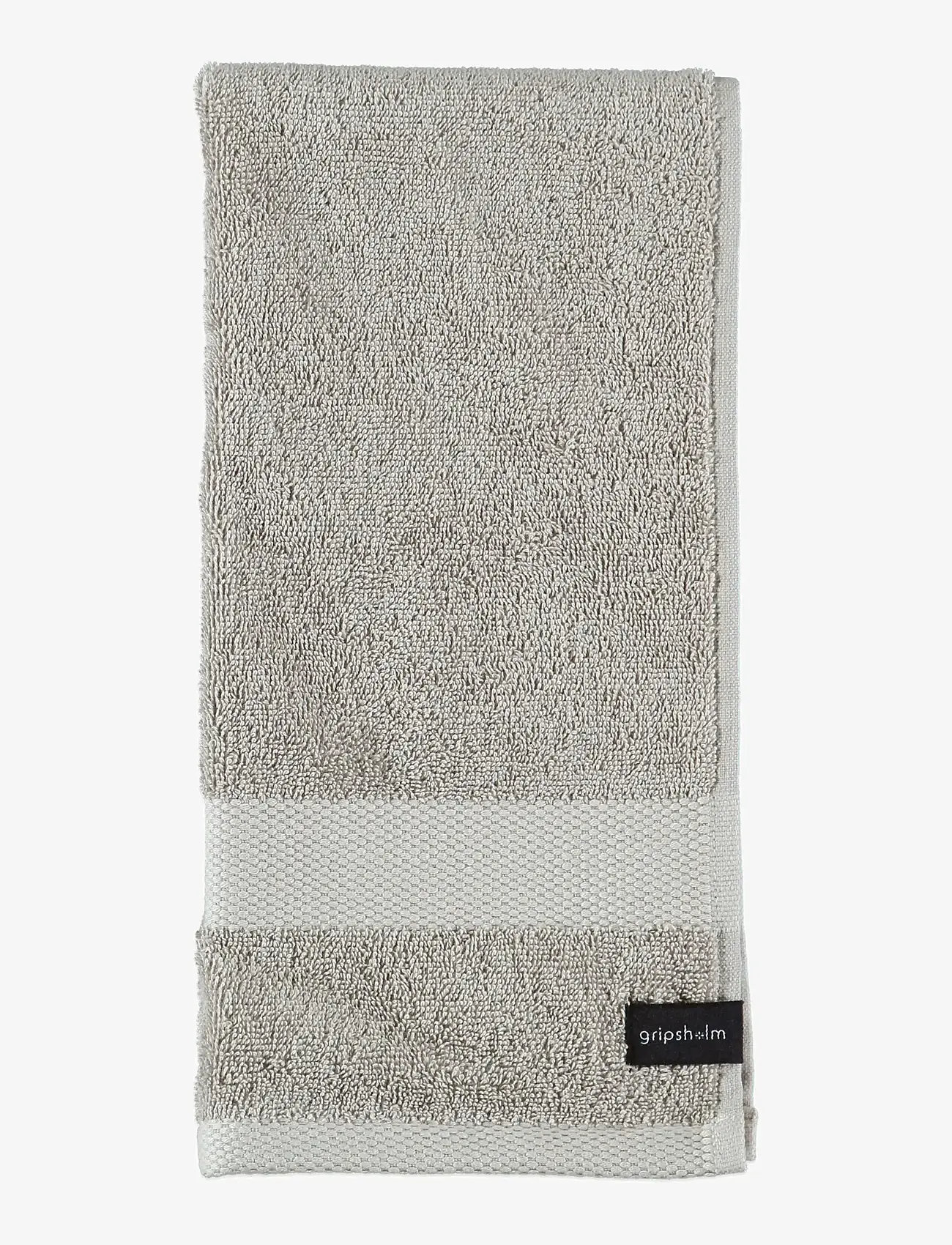 Gripsholm - TOWEL  GRIPSHOLM WHITE 50X70 - guest towels - flint grey - 0