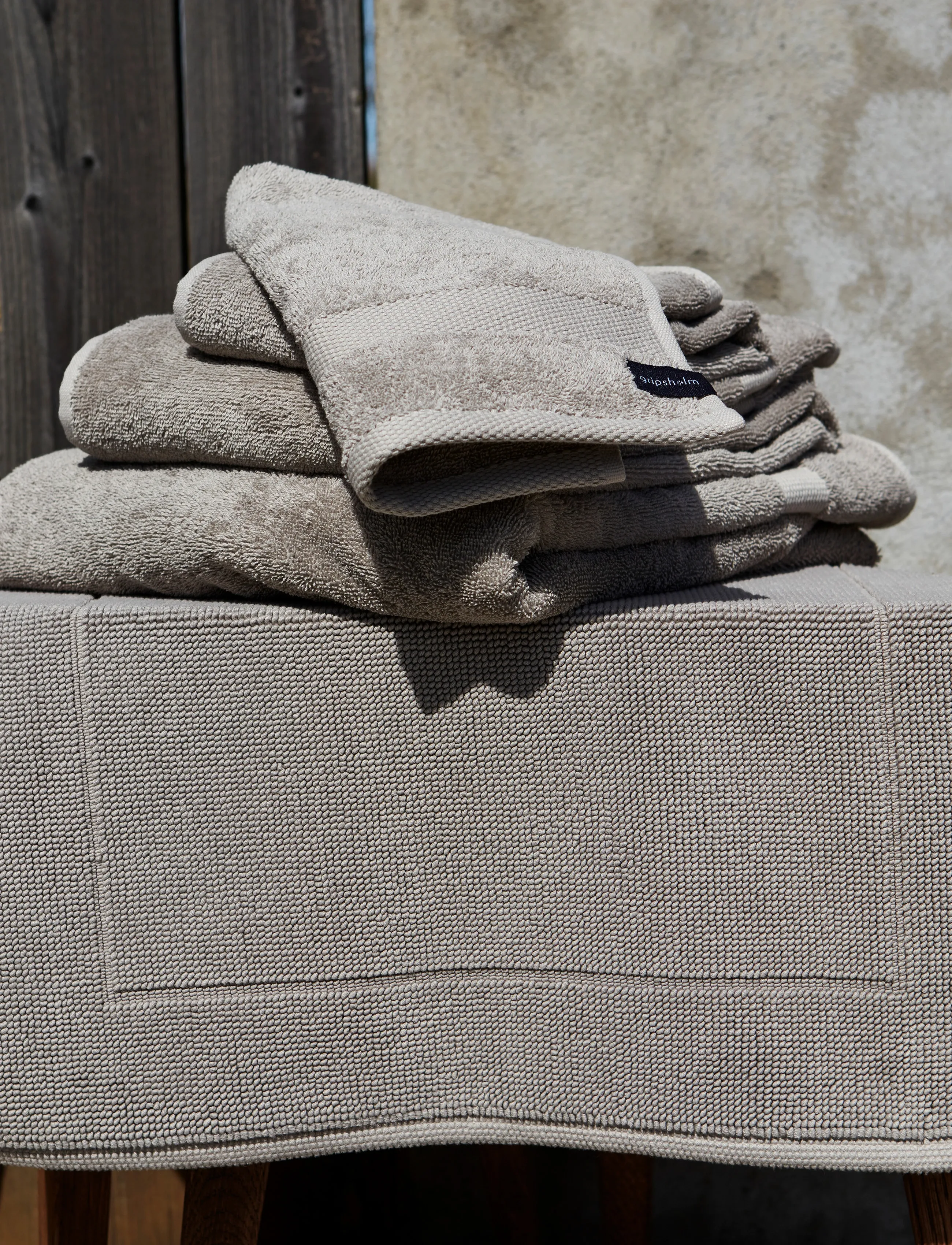 Gripsholm - BATH TOWEL GRIPSHOLM FLINT GREY 70X130 - laveste priser - flint grey - 2