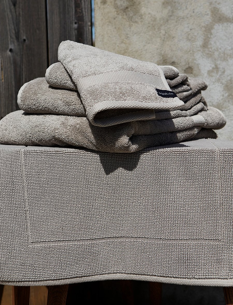 Gripsholm - BATH SHEET GRIPSHOLM MOLE 90X150 - badetücher - flint grey - 2