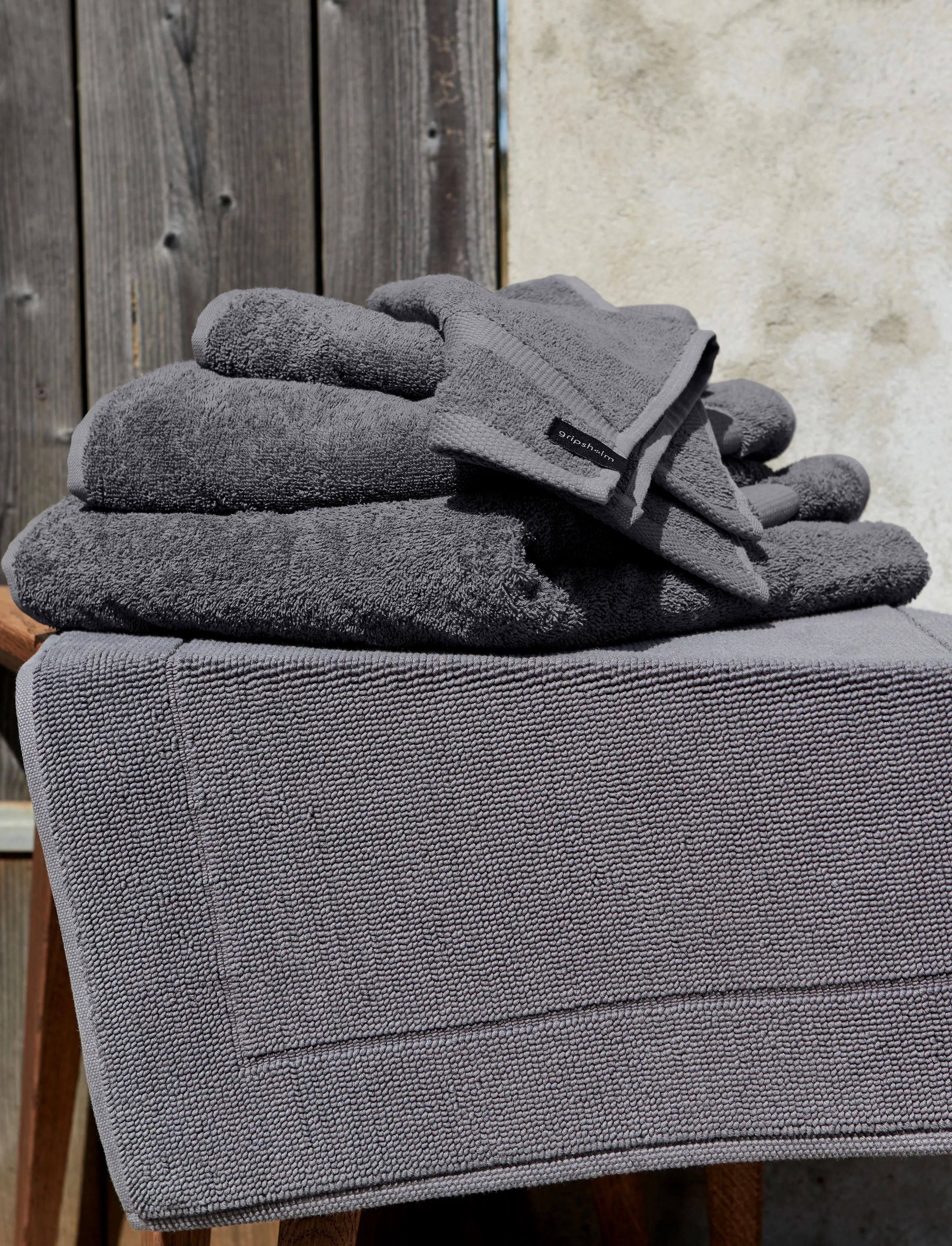 Gripsholm Badelænke Gripsholm, 90X150 cm, Towels & Bath Towels, Grün - Homeware