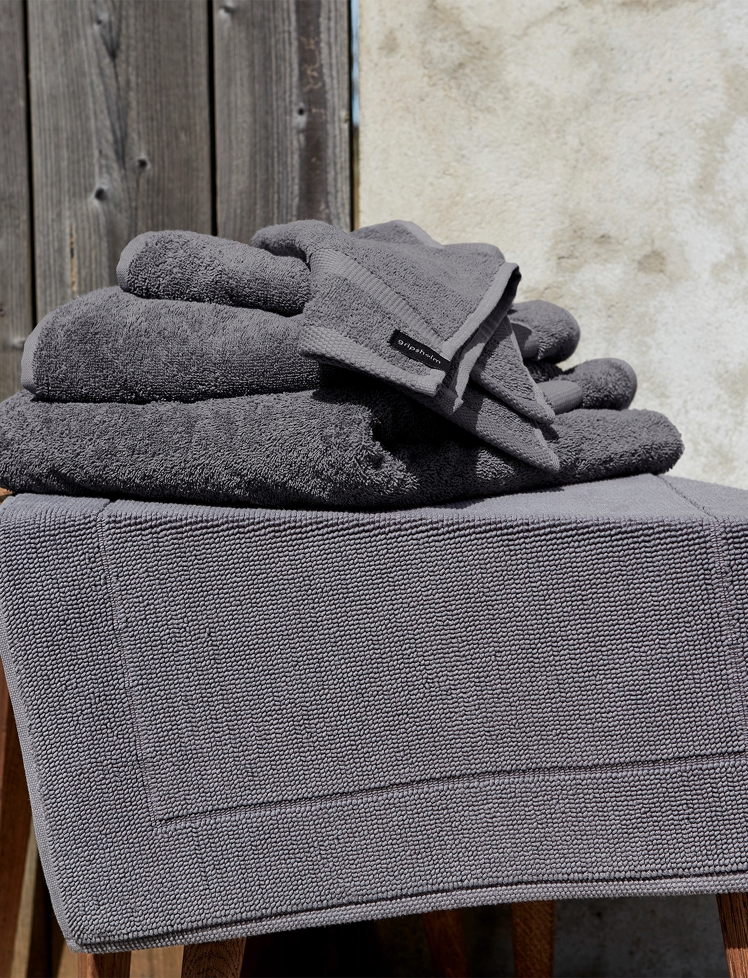 Gripsholm - BADEVÆRELSESMÅTTE AF FROTTÉ, GRÅ, 50X80 - laveste priser - grey - 2