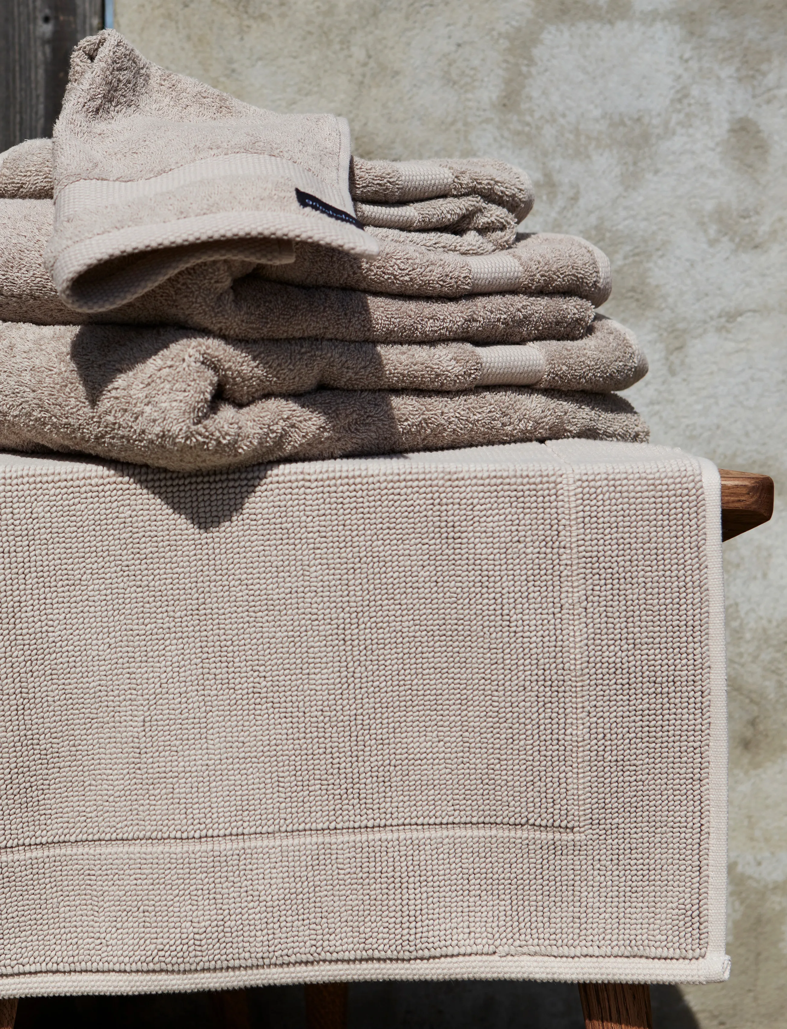 Gripsholm Badeværelsesmåtte Af Frotté, Grå, 50X80, 50X80 cm, Rugs & Carpets, Beige - Bath Rugs, Homeware