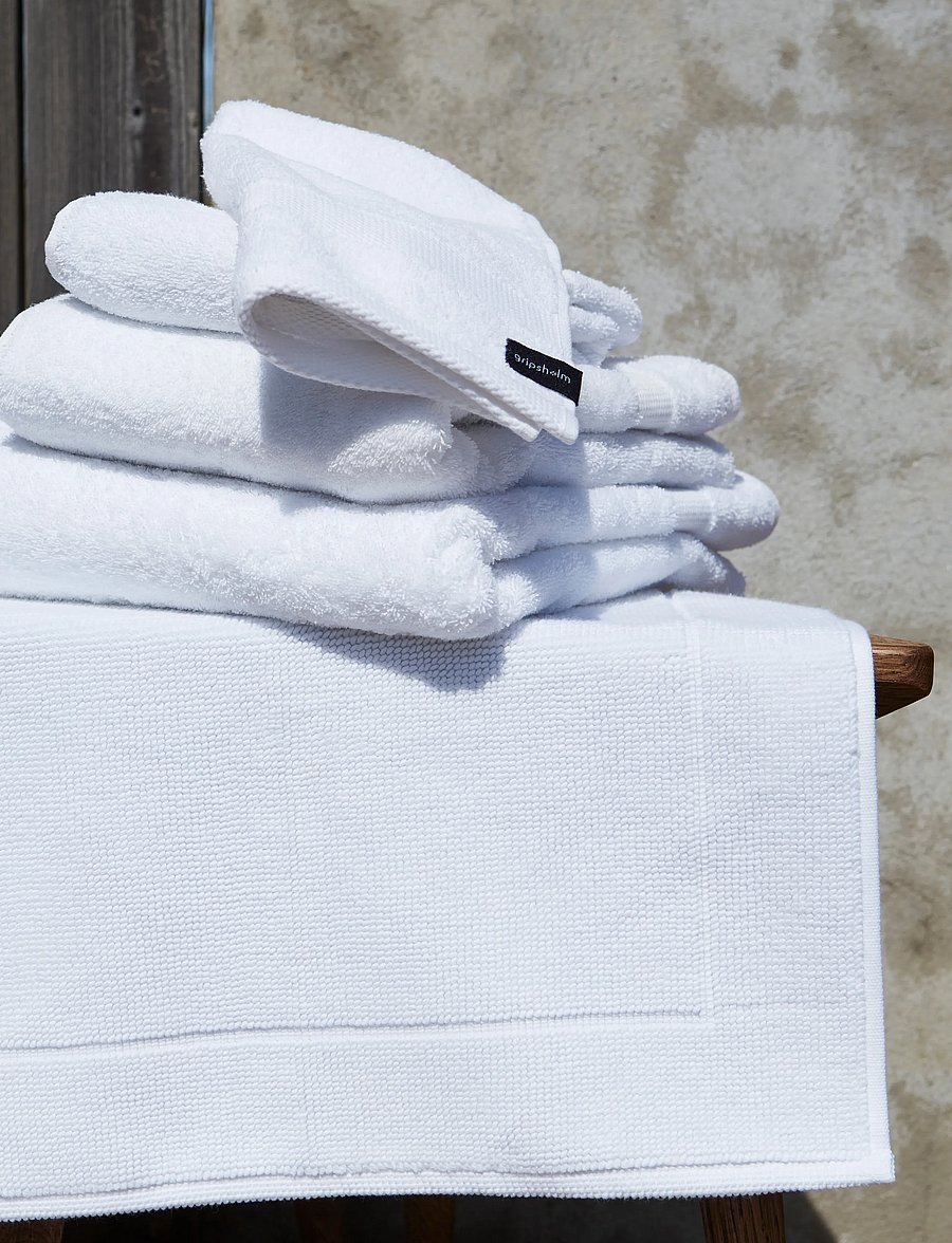 Gripsholm - BATH MAT TERRY FLINT GREY 50X80 - teppiche - pure white - 0