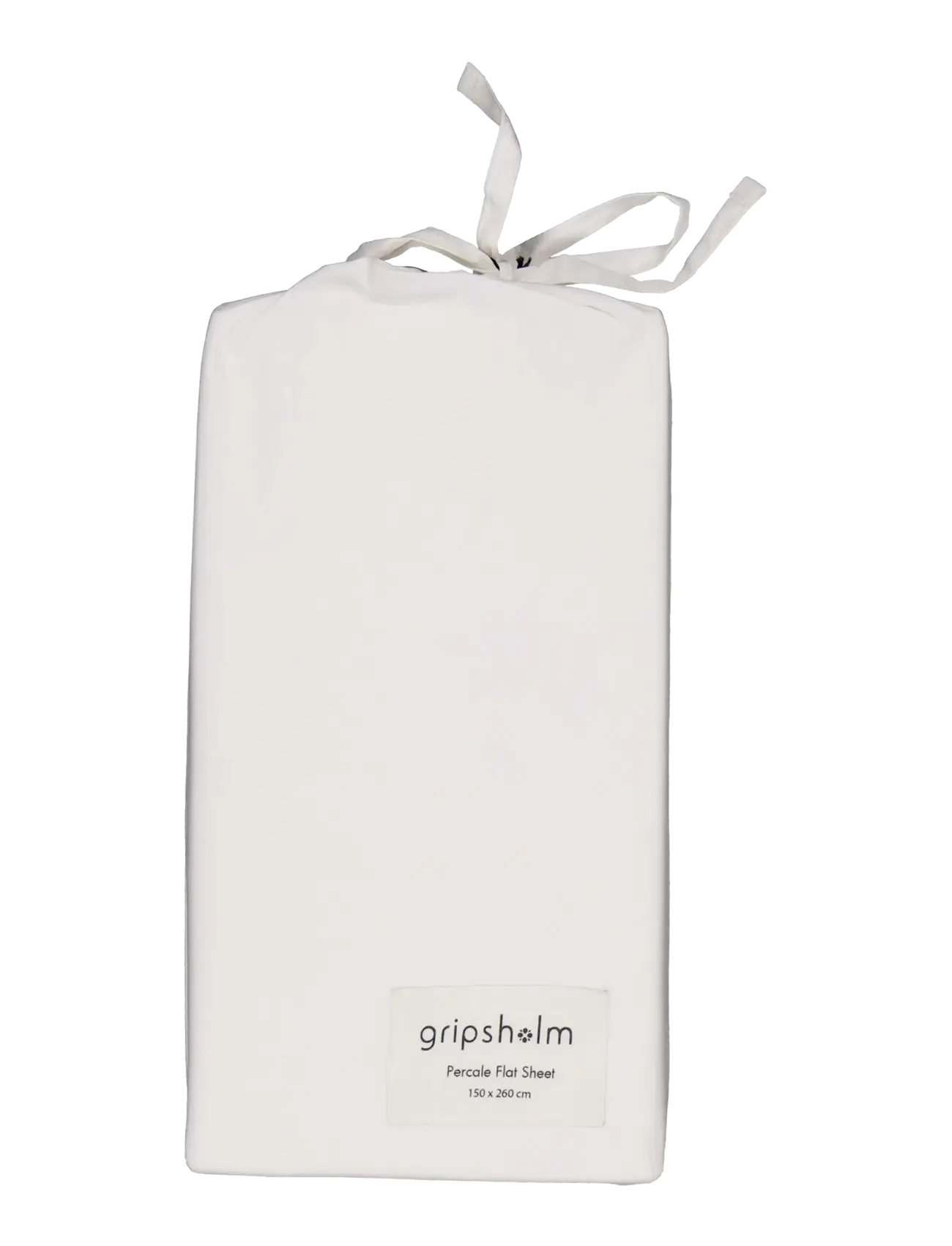 Gripsholm FLAT SHEET PERCALE 150X260CM, WHITE - Sengetøj - WHITE / white