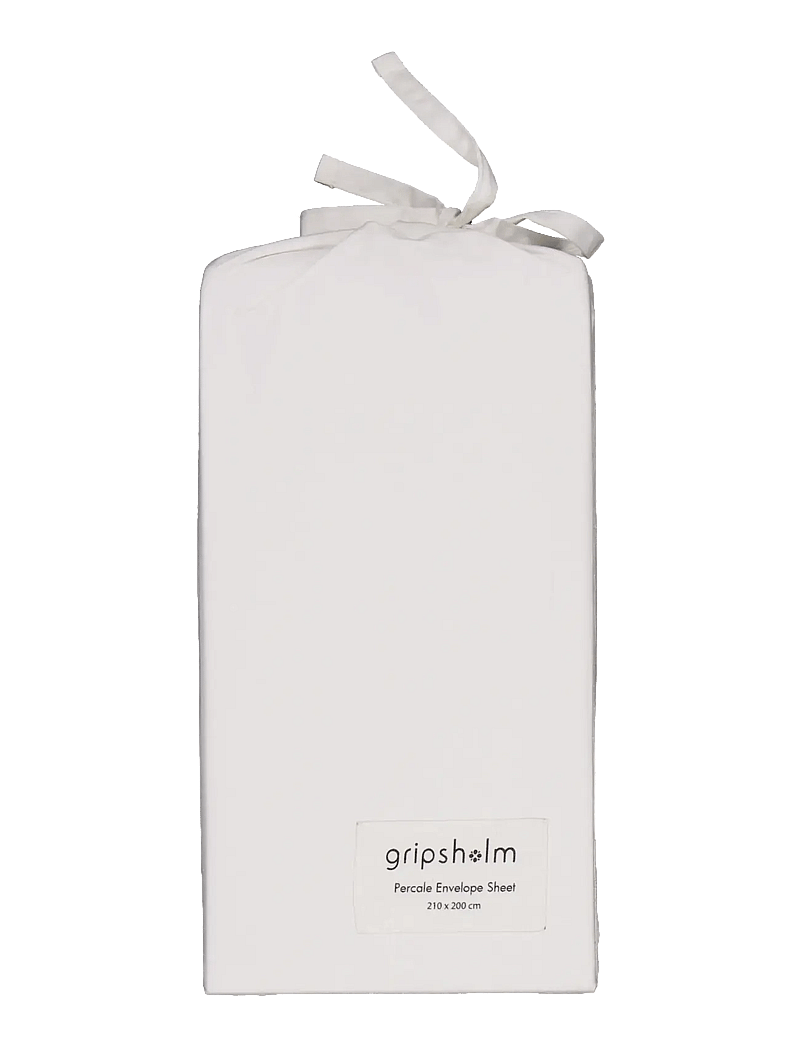 Gripsholm - KUVERTLAKAN PERCALE VIT 210X200 - dra på lakan - white - 1