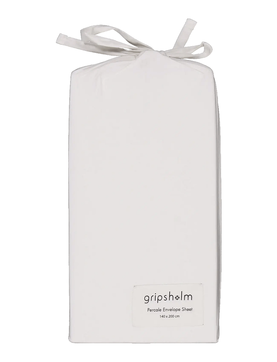 Gripsholm - ENVELOPE SHEET PERCALE 140X200CM, WHITE 140X200 CM - spannbettlaken - white - 1