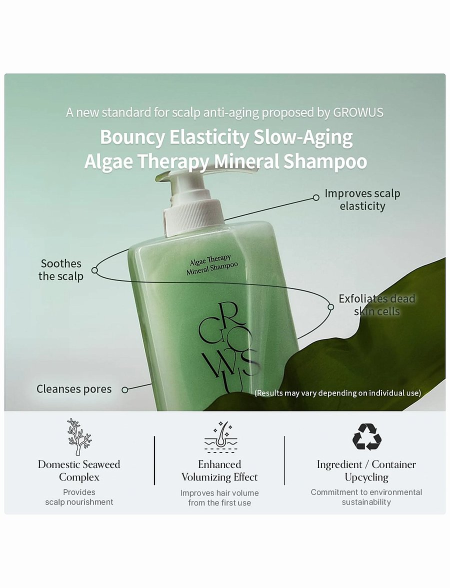 Growus - Algae Therapy Shampoo - peanahahooldused - clear - 0
