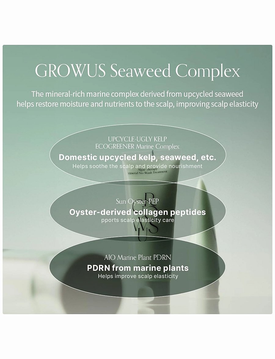 Growus - Algae Therapy No-wash Treatment - juuksehooldused - clear - 2