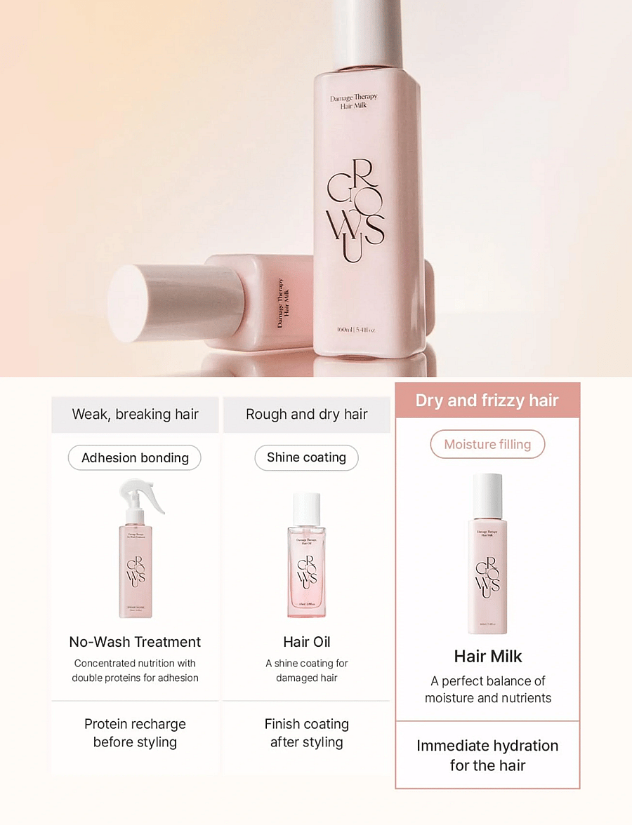 Growus - Damage Therapy Hair Milk - clear - 3