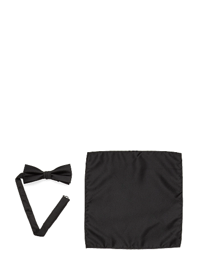 Grunt Our Mél Plaine Bow Tie - Krawaty i Muszki - BLACK / black