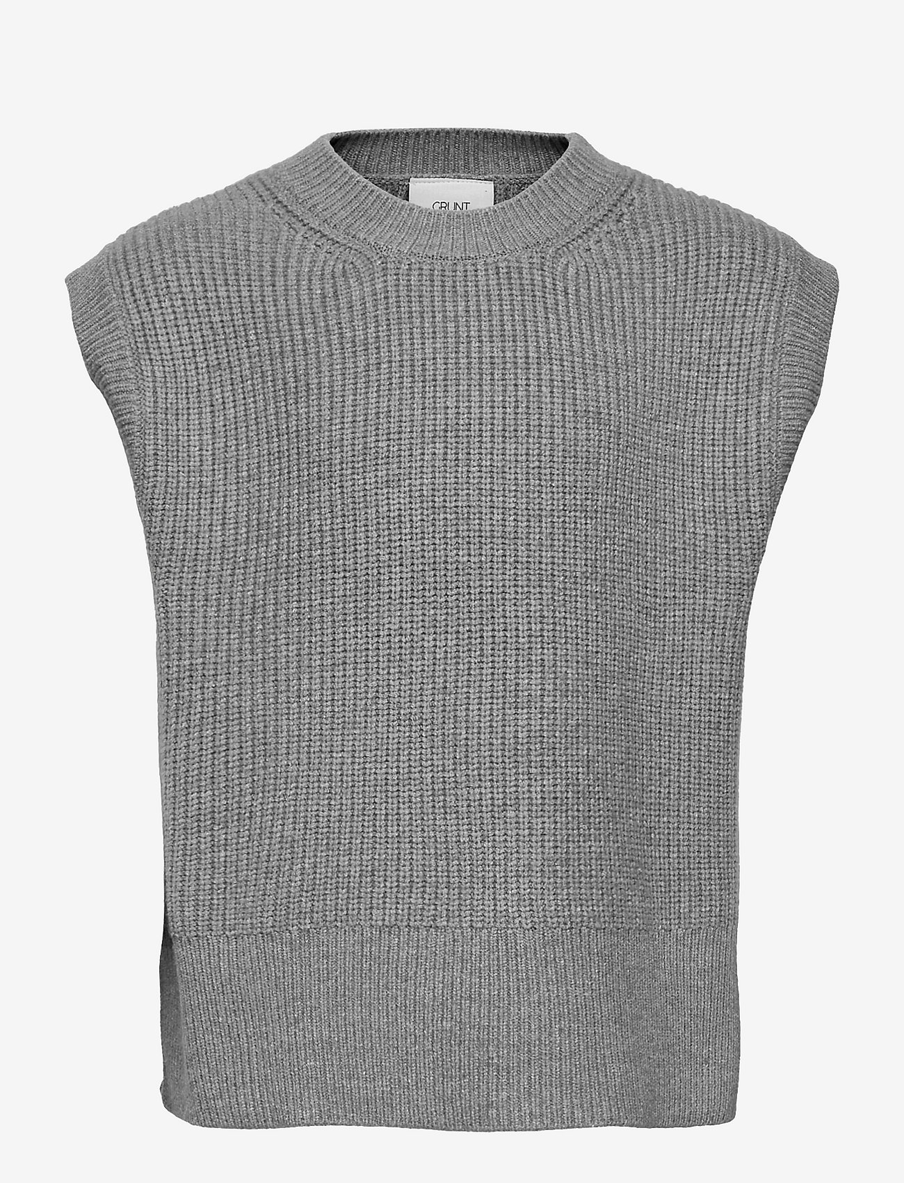 Grunt - Ann Knit Vest - najniższe ceny - grey melange - 0