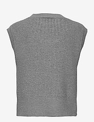 Grunt - Ann Knit Vest - kamizelki - grey melange - 1