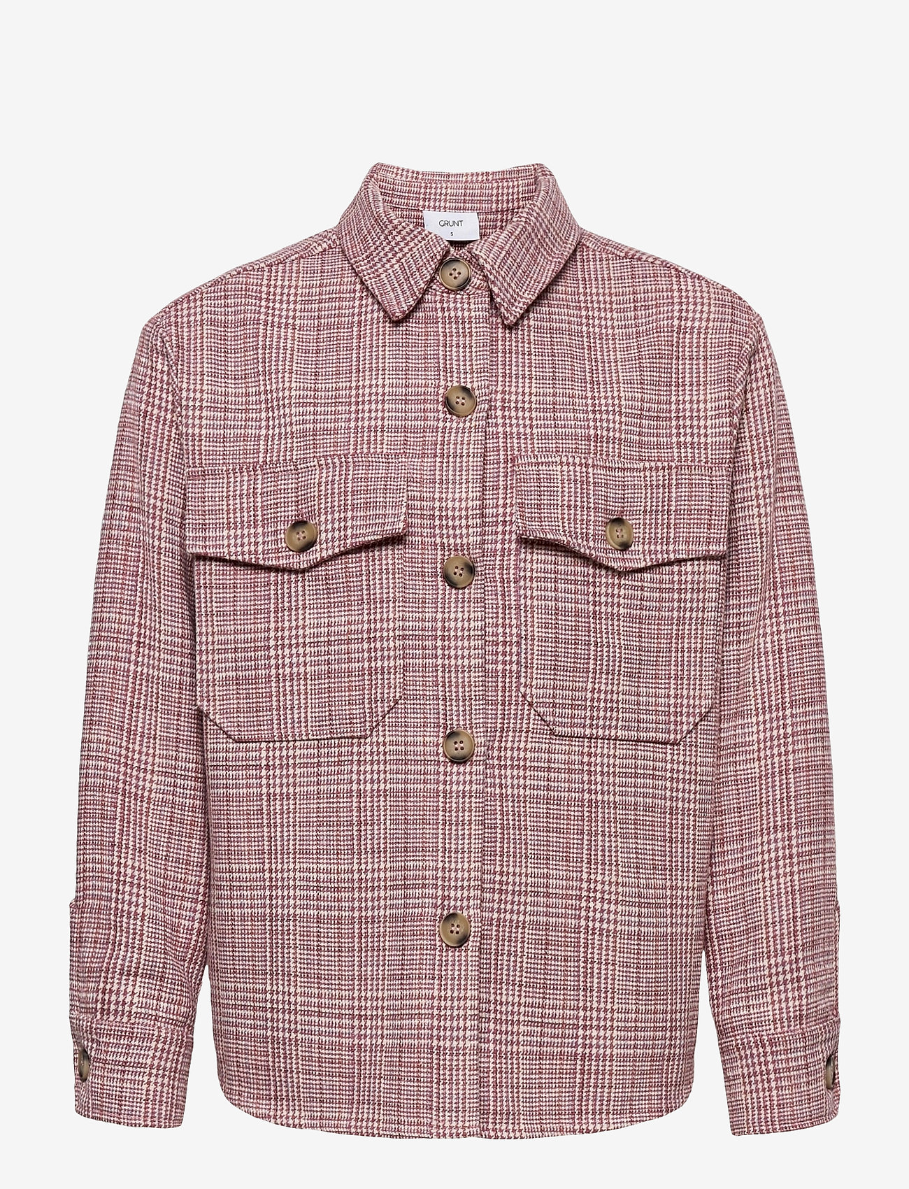 Grunt - Pia Check Overshirt - pastel red - 0