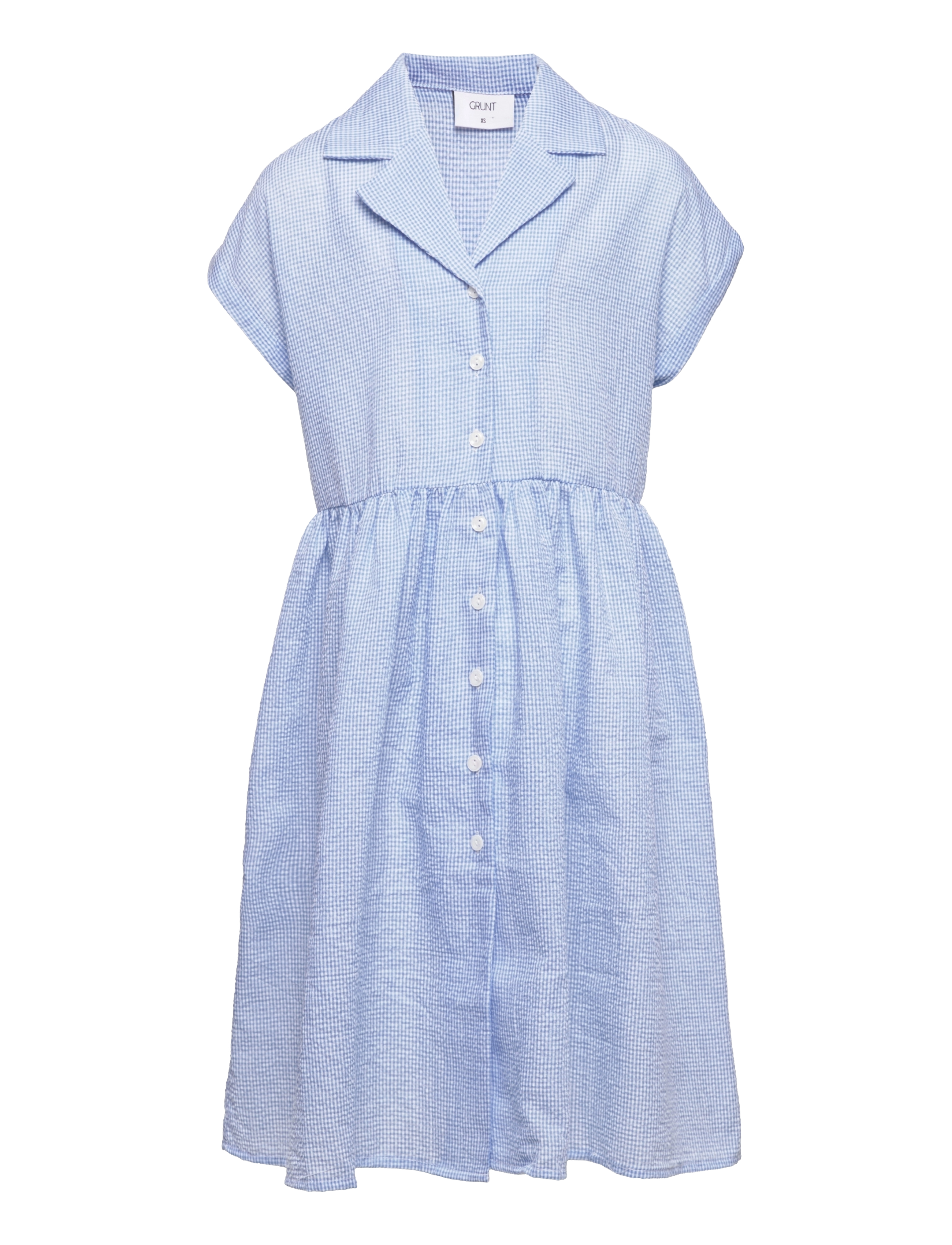 GRUNT Jane Check Kleid Blau - 164 - Kinder