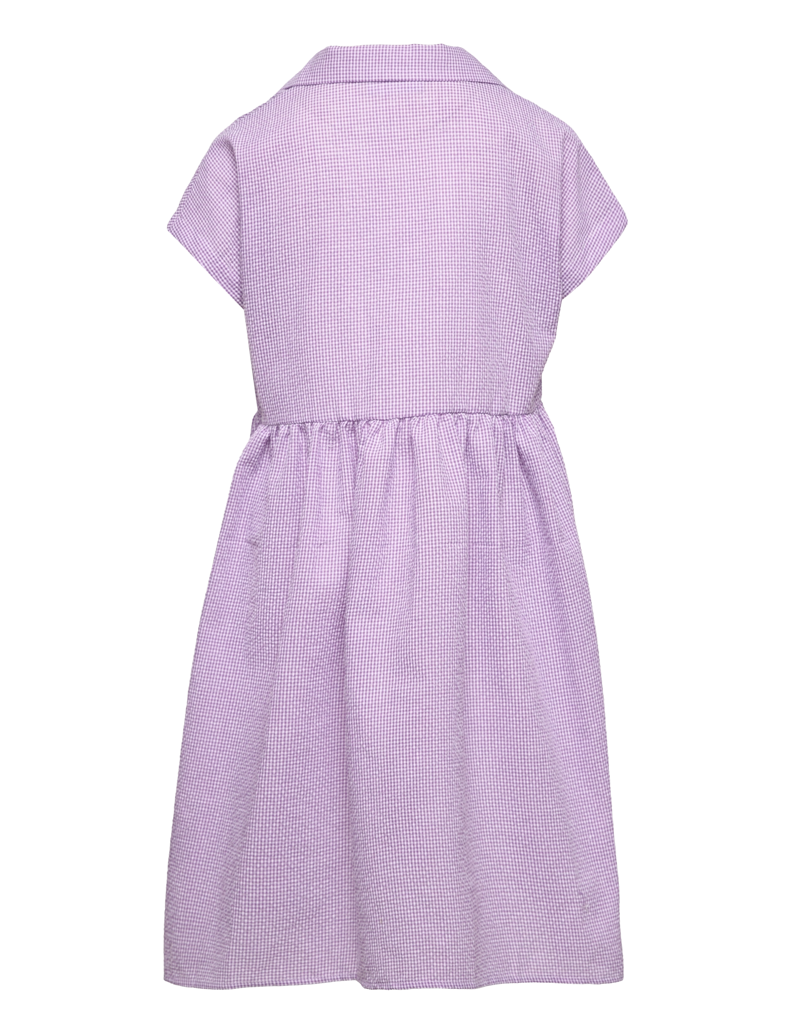Grunt - Jane Check Dress - lühikeste varrukatega vabaaja kleidid - light purple - 1