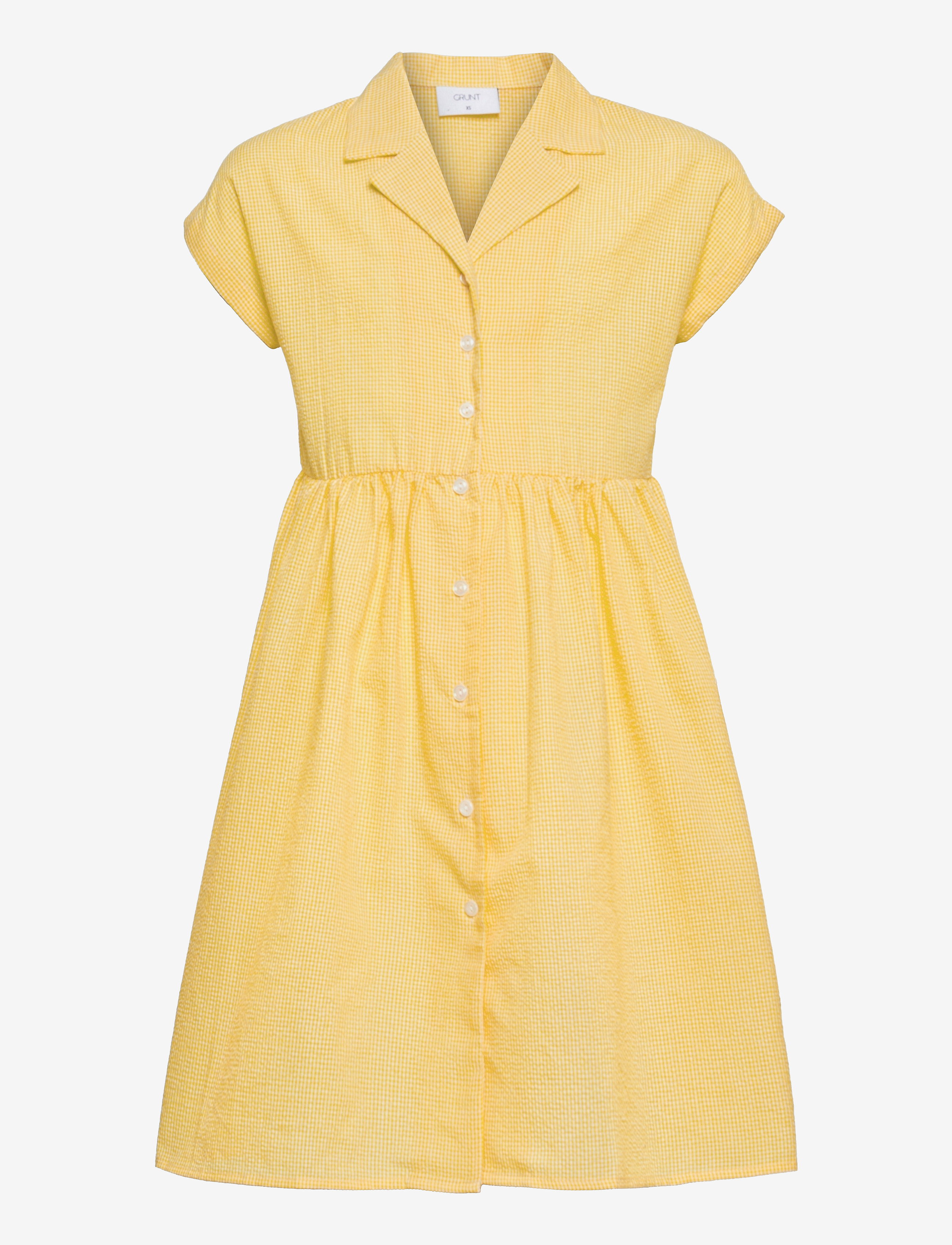 GRUNT Jane Check Kleid Gelb - 170 - Kinder