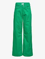Wide leg Green Jeans - GREEN