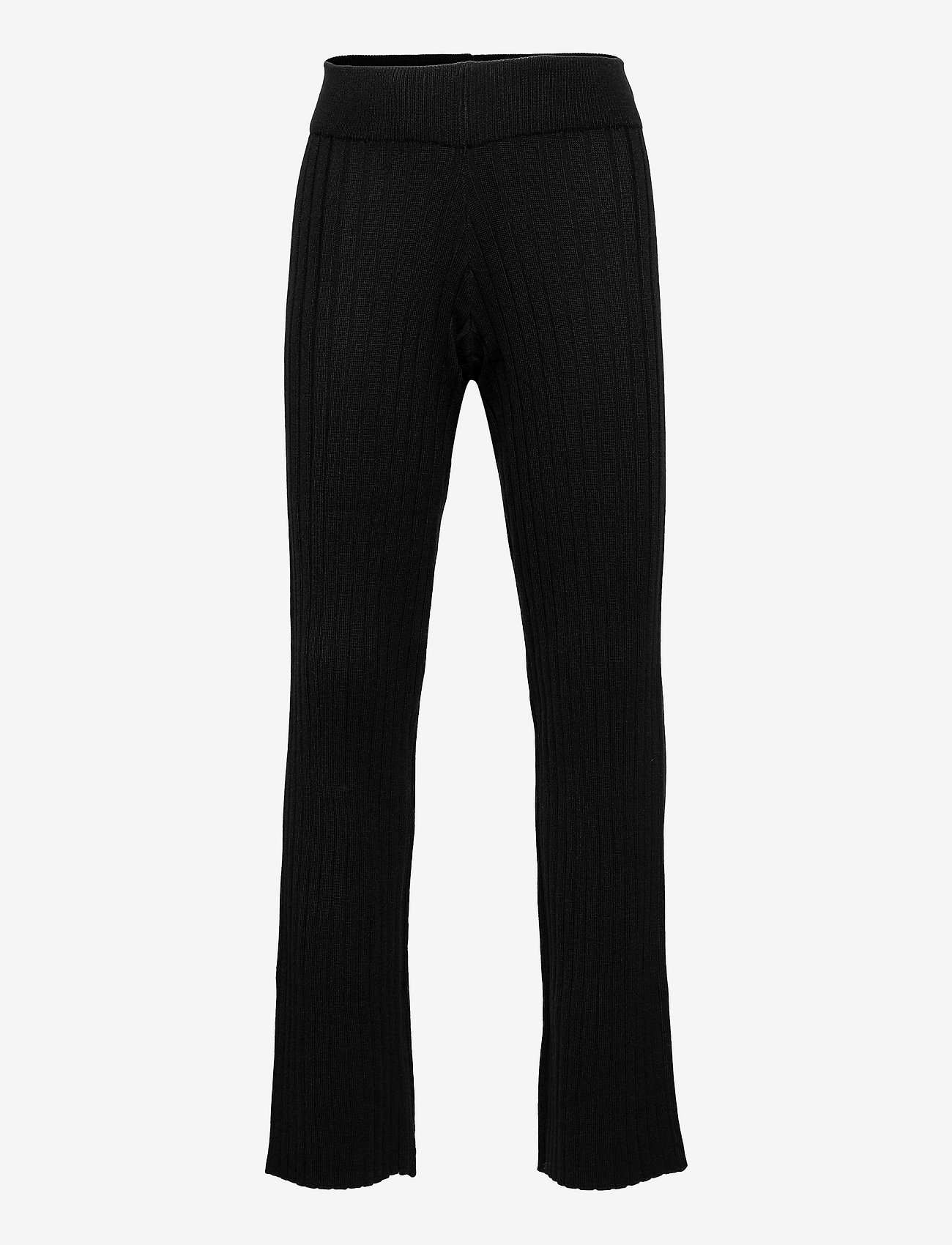 Grunt - Kitt Knit Pant - efterårstøj - black - 0