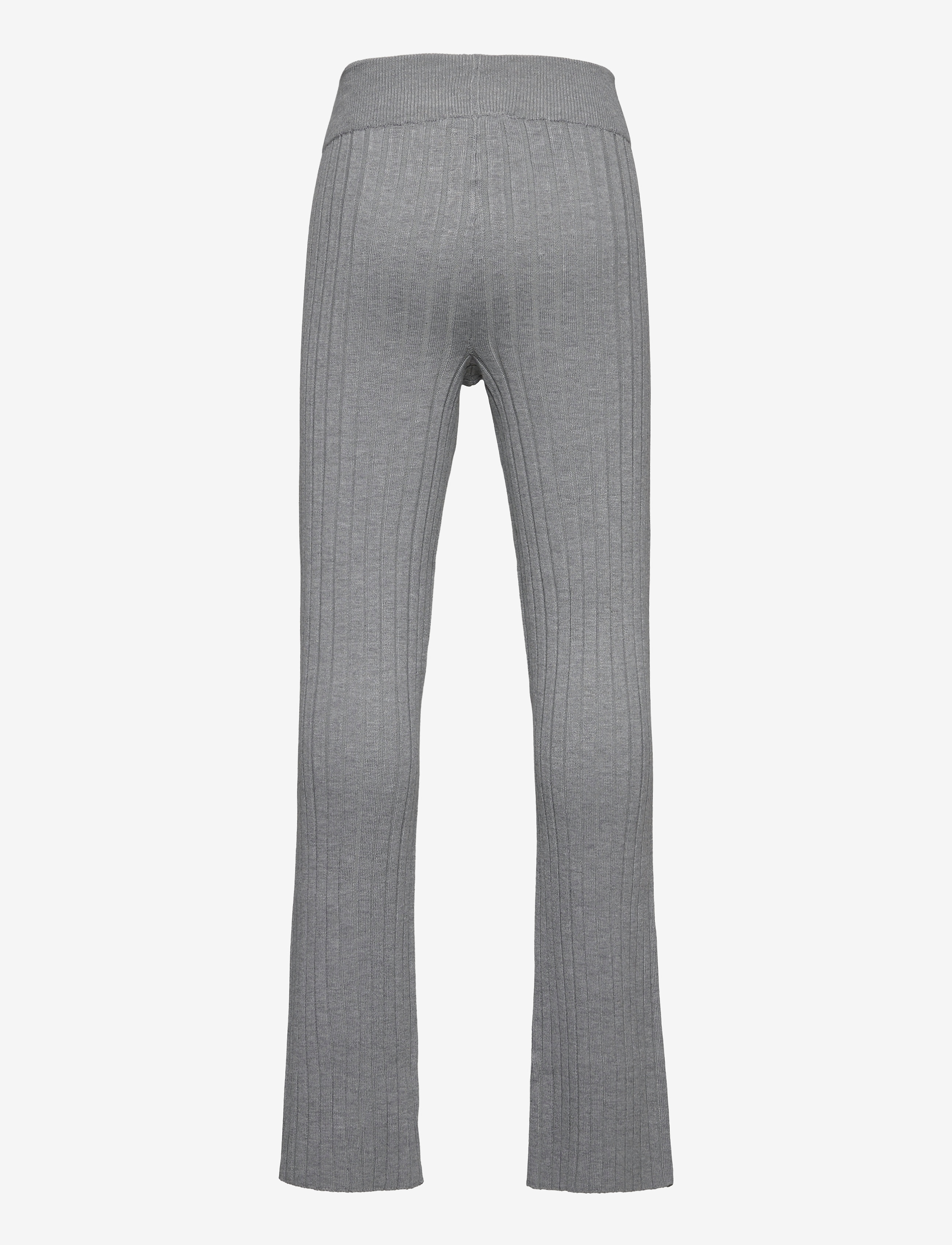 Grunt - Kitt Knit Pant - trousers - grey melange - 1