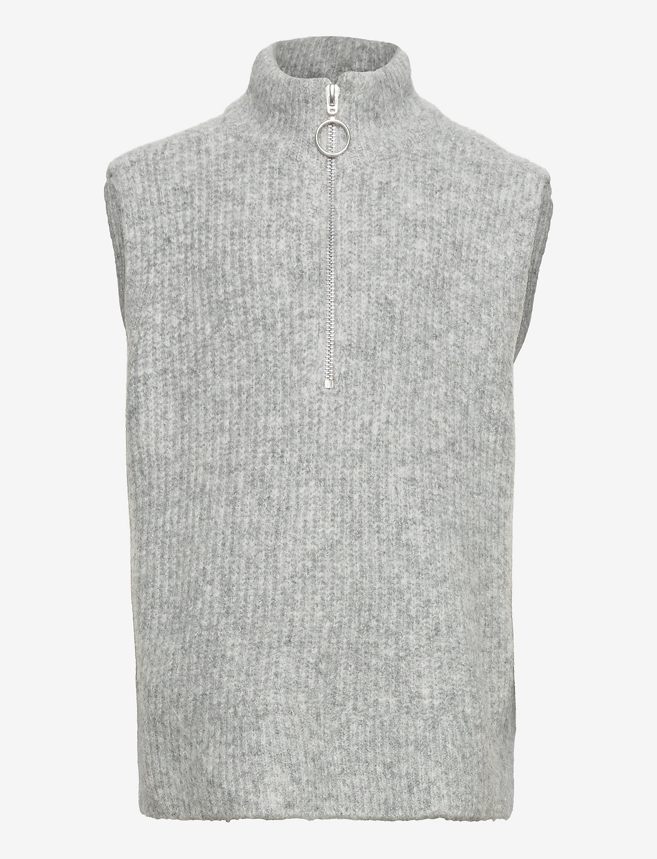 Grunt - Grete Vest Knit - vestid - grey melange - 0