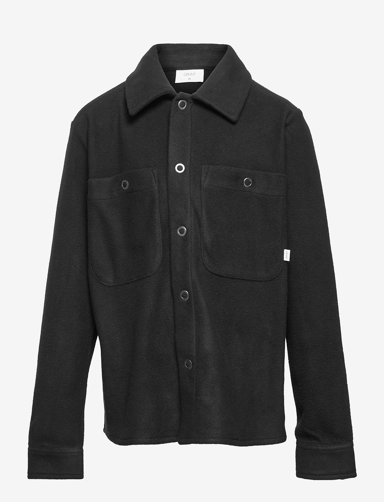Grunt - Tue Fleece Shirt - overshirts - black - 0