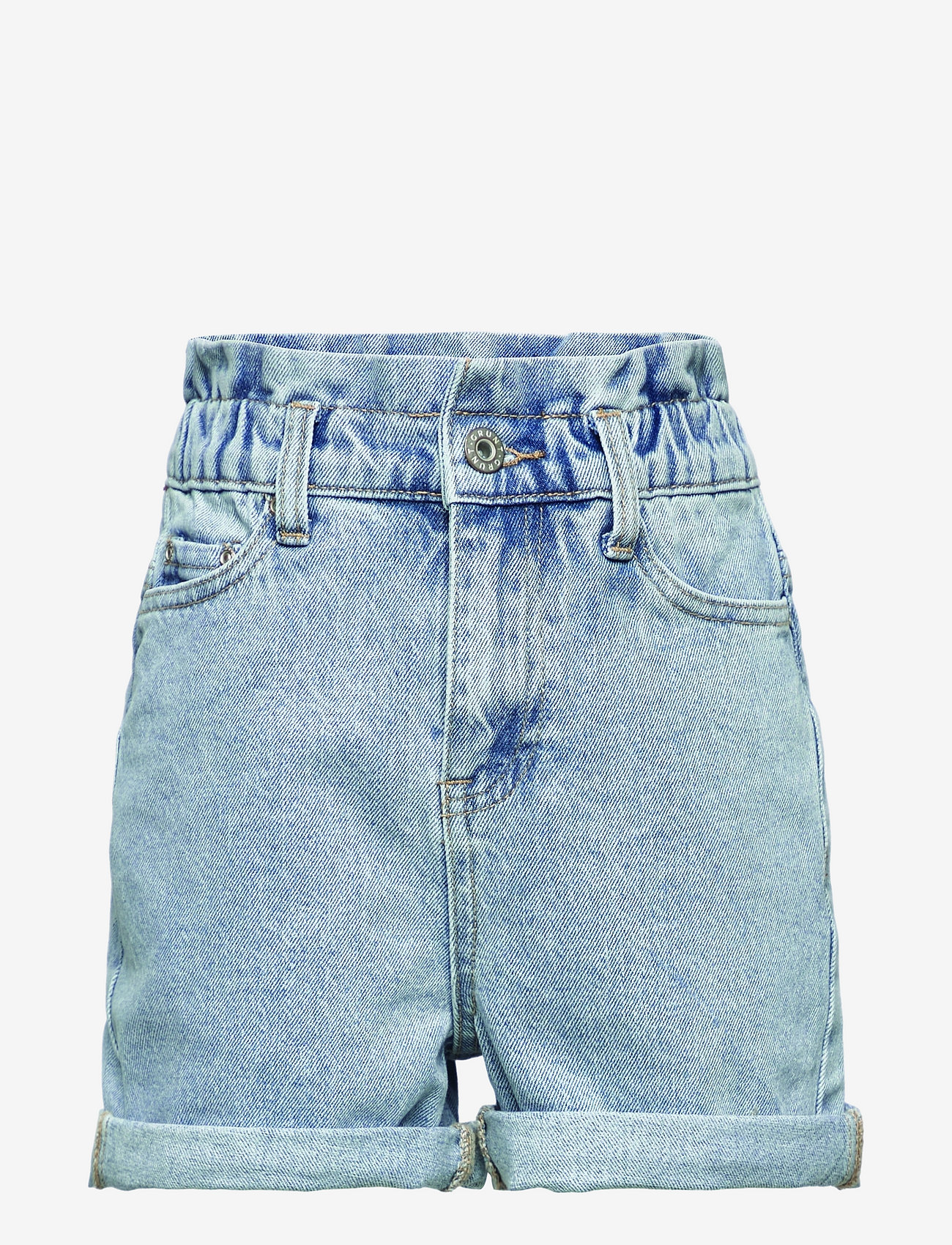 Grunt - Yes Paper Bag Shorts Standard Blue - džinsa šorti - standard blue - 0