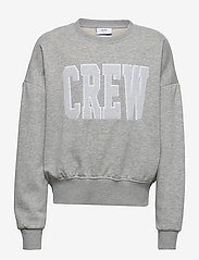 Grunt - Emma Crew Sweat - sweatshirts & hættetrøjer - grey melange - 0