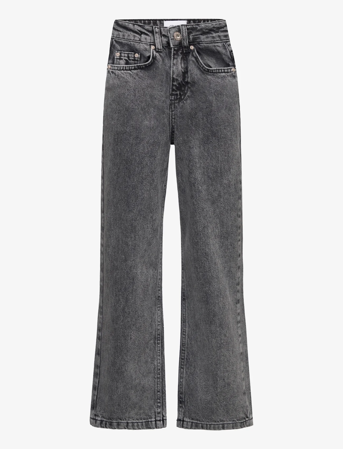 Grunt - Wide Leg Dark Grey - džinsi ar platām starām - dark grey - 0