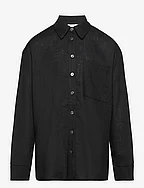 Evie Linen Shirt - BLACK