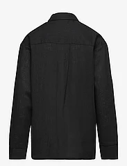 Grunt - Evie Linen Shirt - långärmade skjortor - black - 1