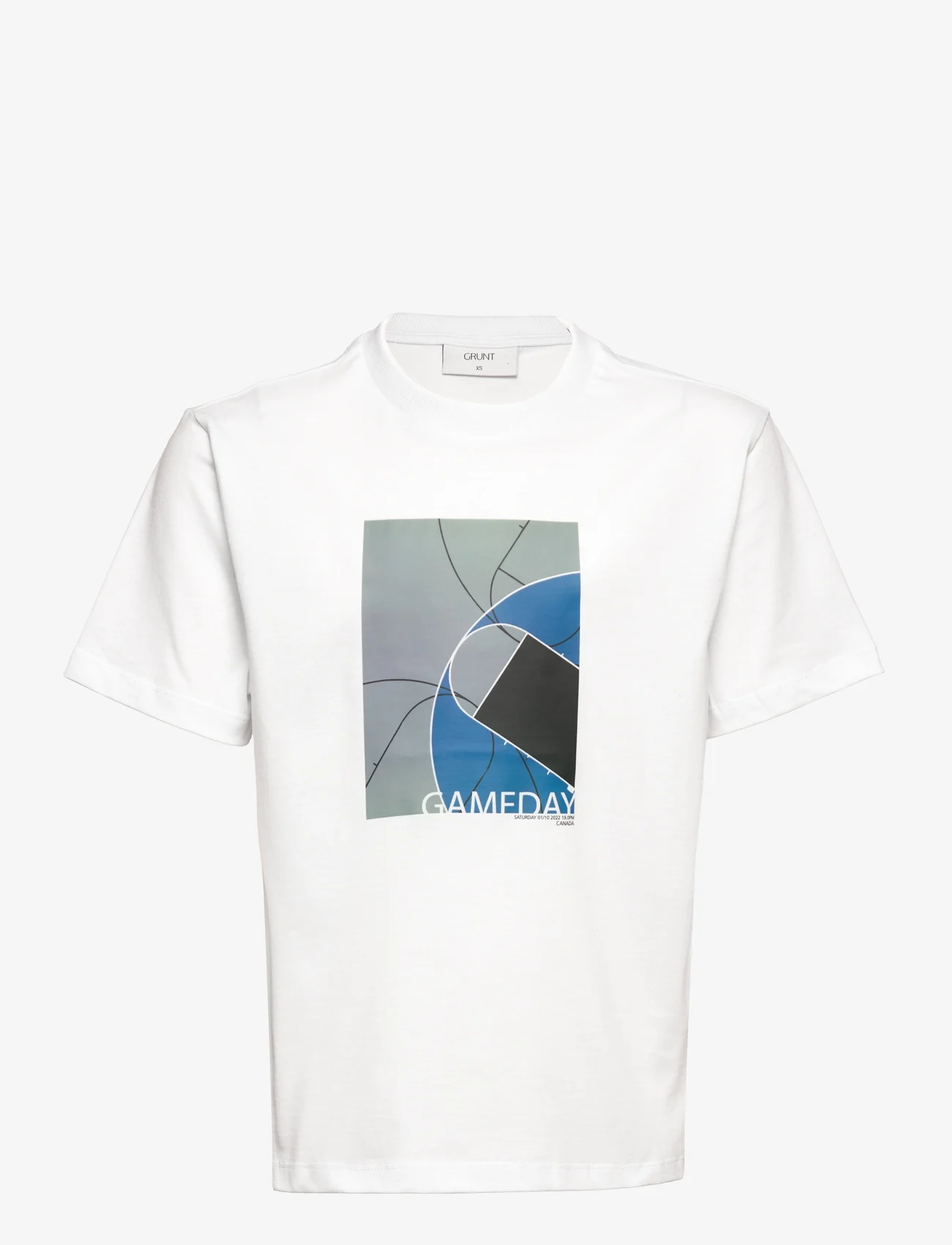 Grunt - Boaz Tee - kortärmade t-shirts - white - 0