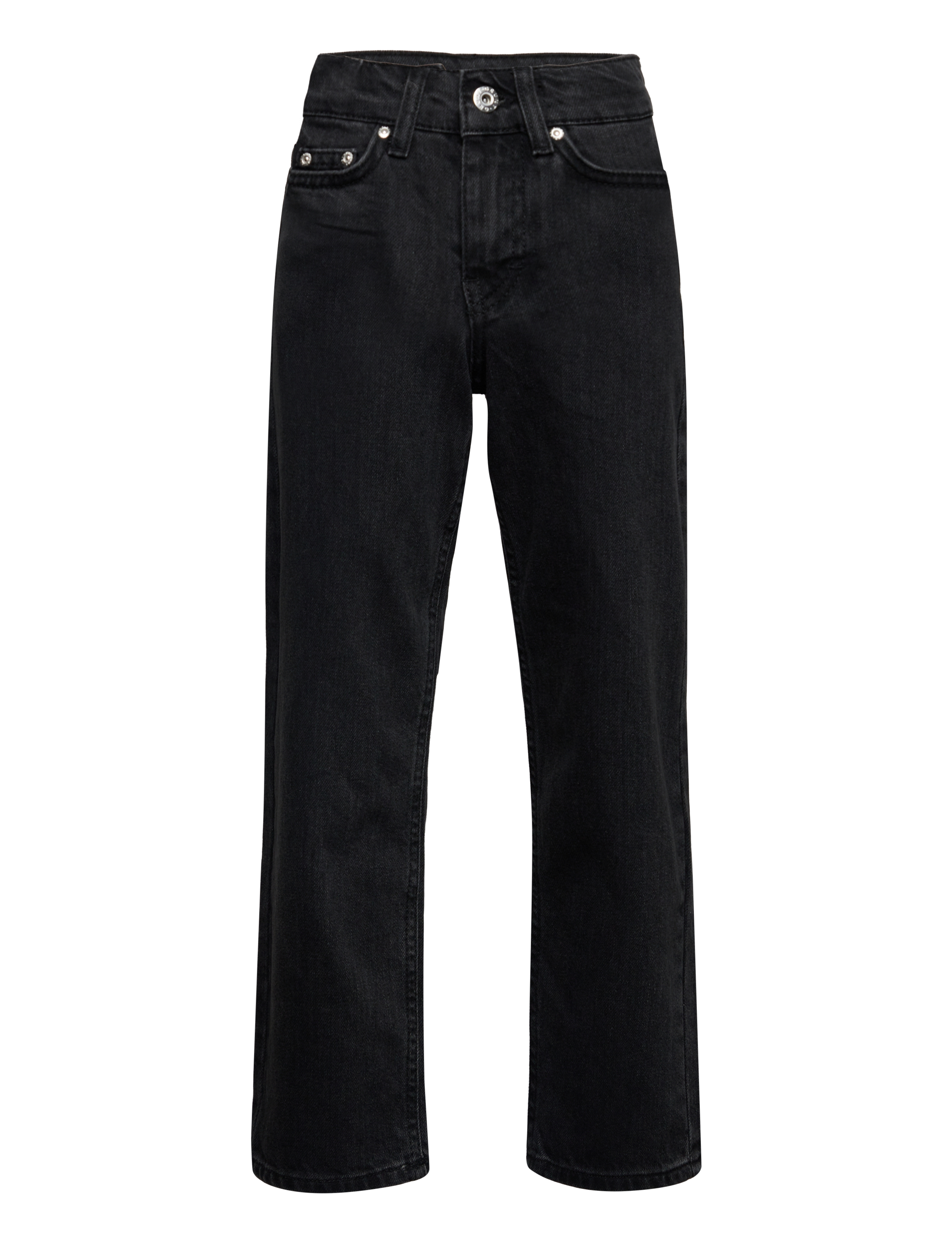 Grunt Nadia Midrise Straight Black, 128, Black, Jeans > Almindelige Jeans, Børn