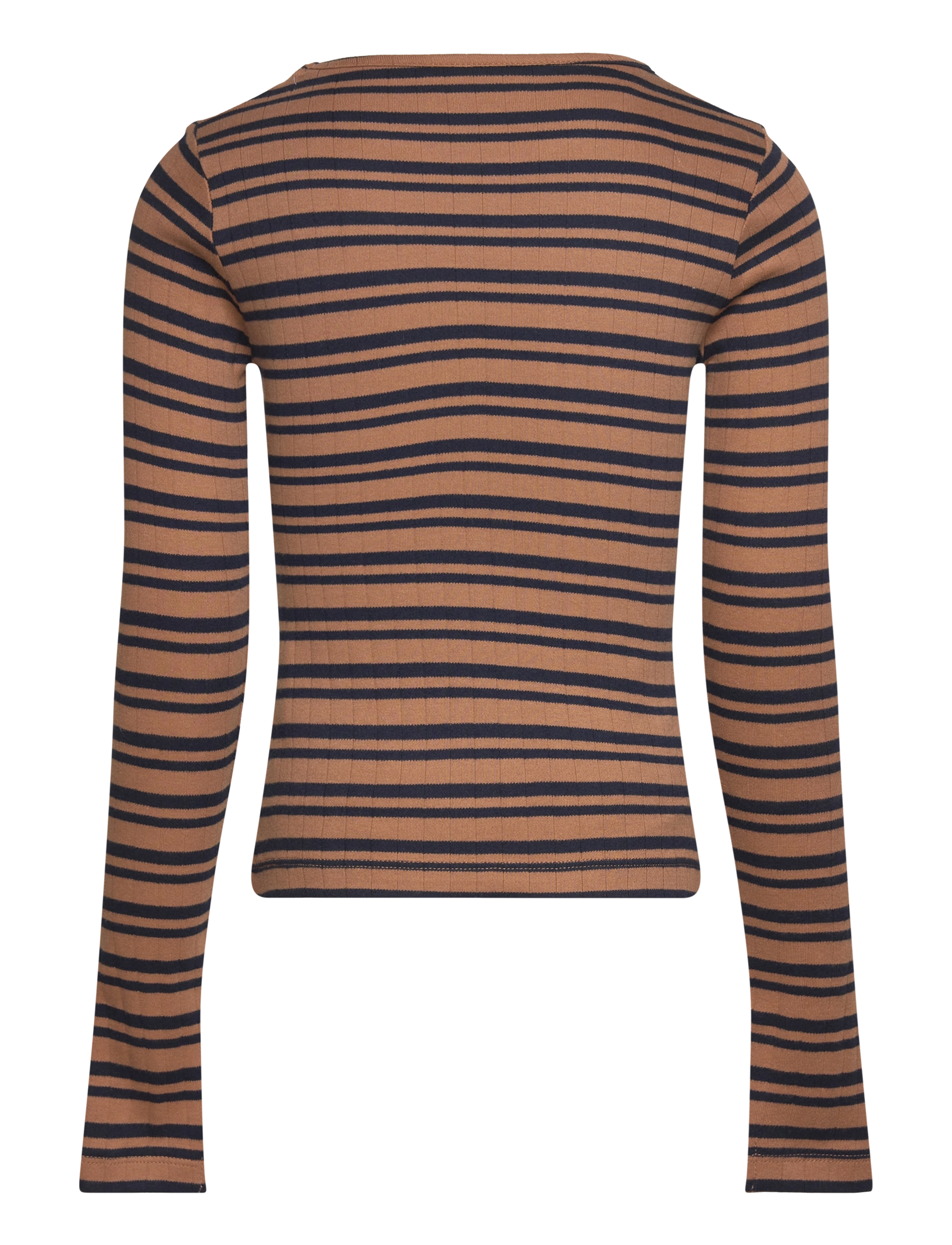 Grunt - Dopim Top LS - pikkade varrukatega t-särgid - coffee stripe - 1