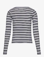 Grunt - Dopim Top LS - long-sleeved t-shirts - navy stripe - 1