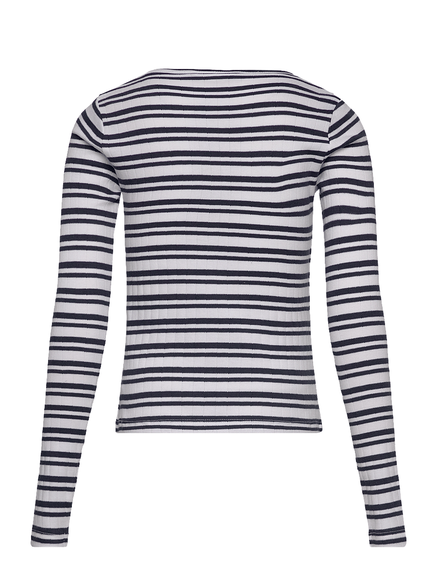 Grunt - Dopim Top LS - långärmade t-shirts - navy stripe - 1
